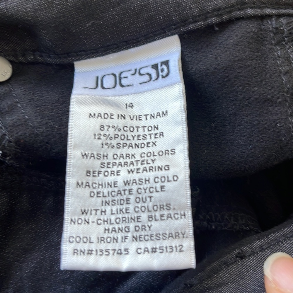 𝅺joe's Ultra Slim Fit Black/Gray Wash Leggings Size 14 (Girl) - Picture 13 of 15